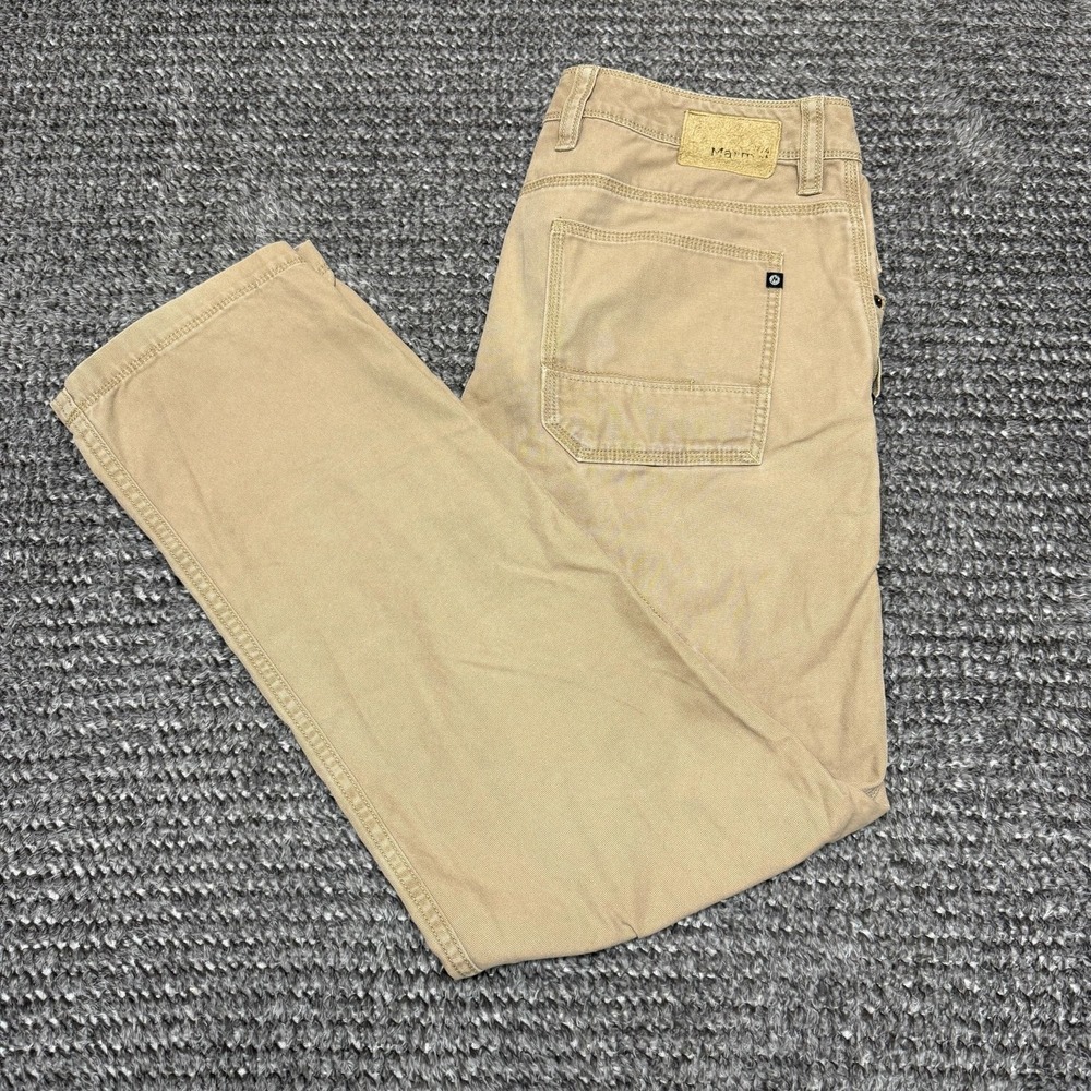Marmot Mens Pants Size 32x32 Tan‎ Canvas Hiking Outdoor Work Straight Leg